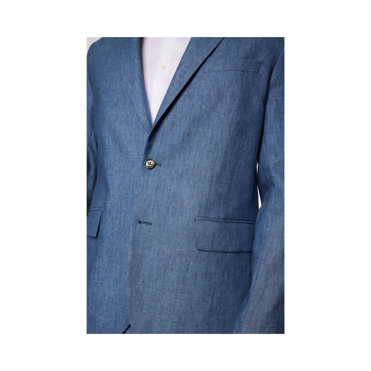 Elton U Super Linen Blazer - Rain Washed