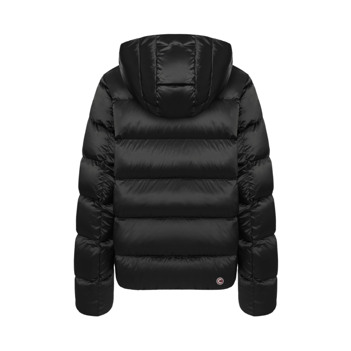 Ladies Down Jacket with Detachable Hood - Black