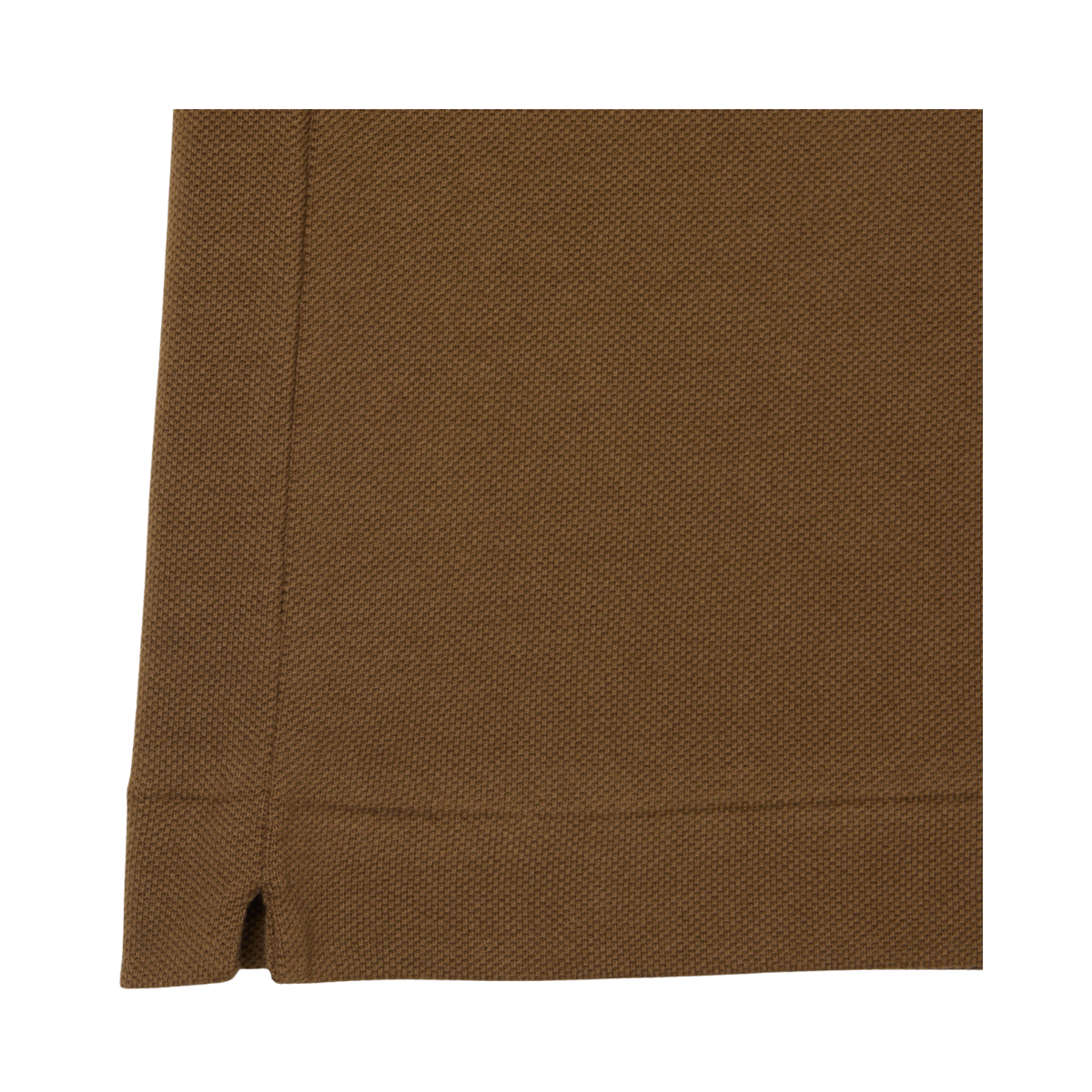 Short Sleeved Ribbed Coll - Coffee brown