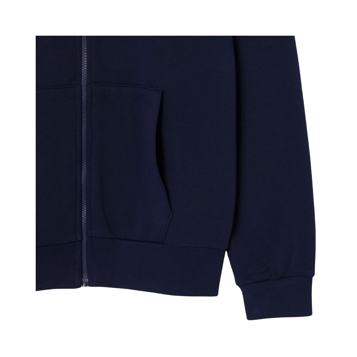 Zip-Through Hooded Sweatshirt - Navy Blue
