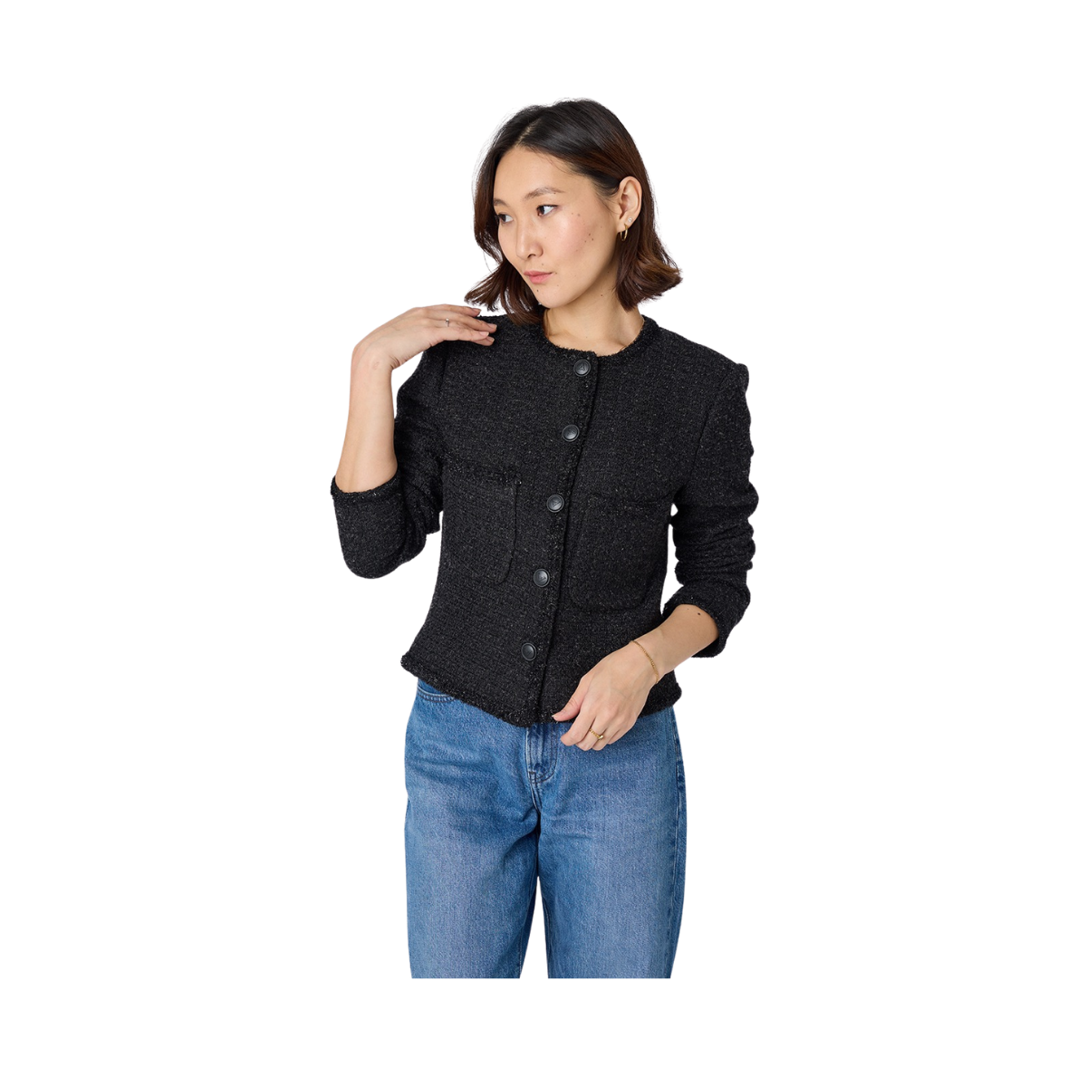 Alexa Tweed Jacket - Black