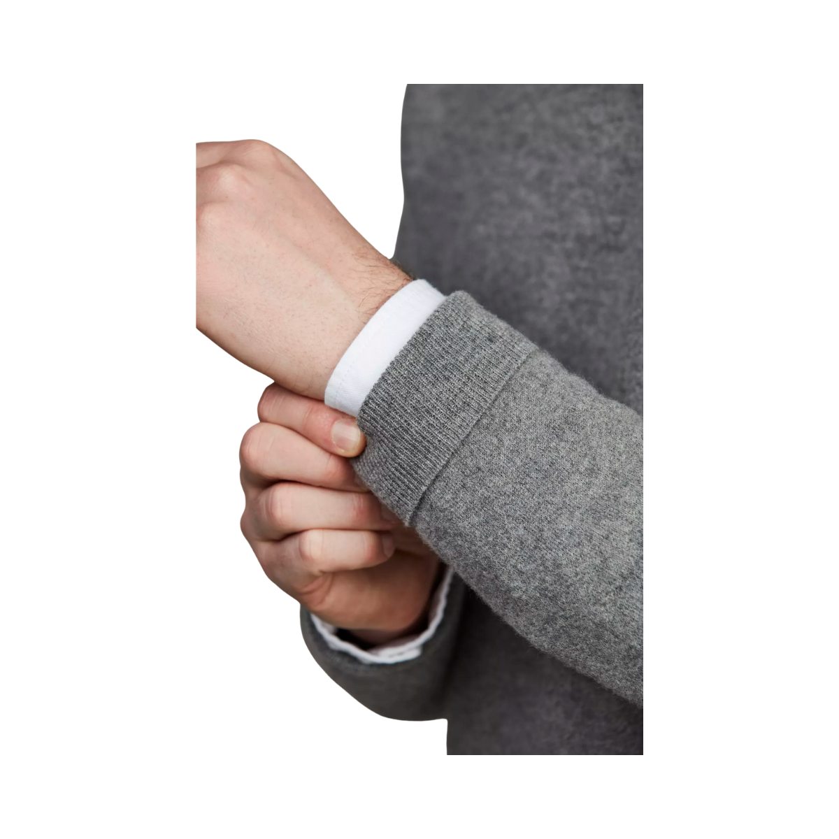 Crew Neck College Sweater - Grey