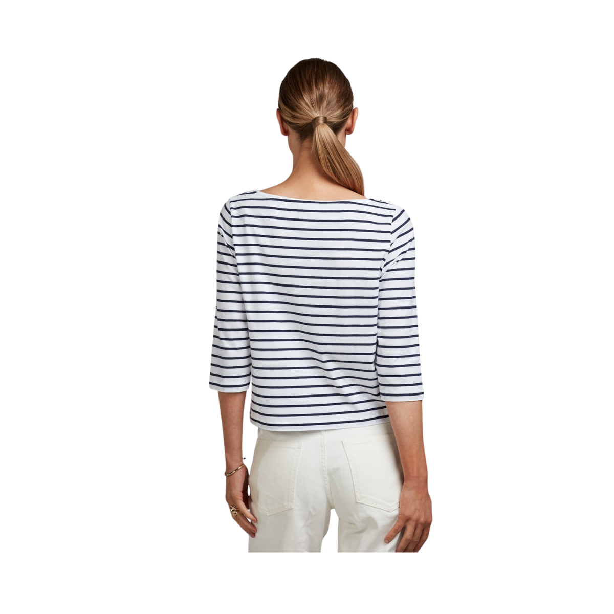 Lilja Jersey Top - Navy stripe