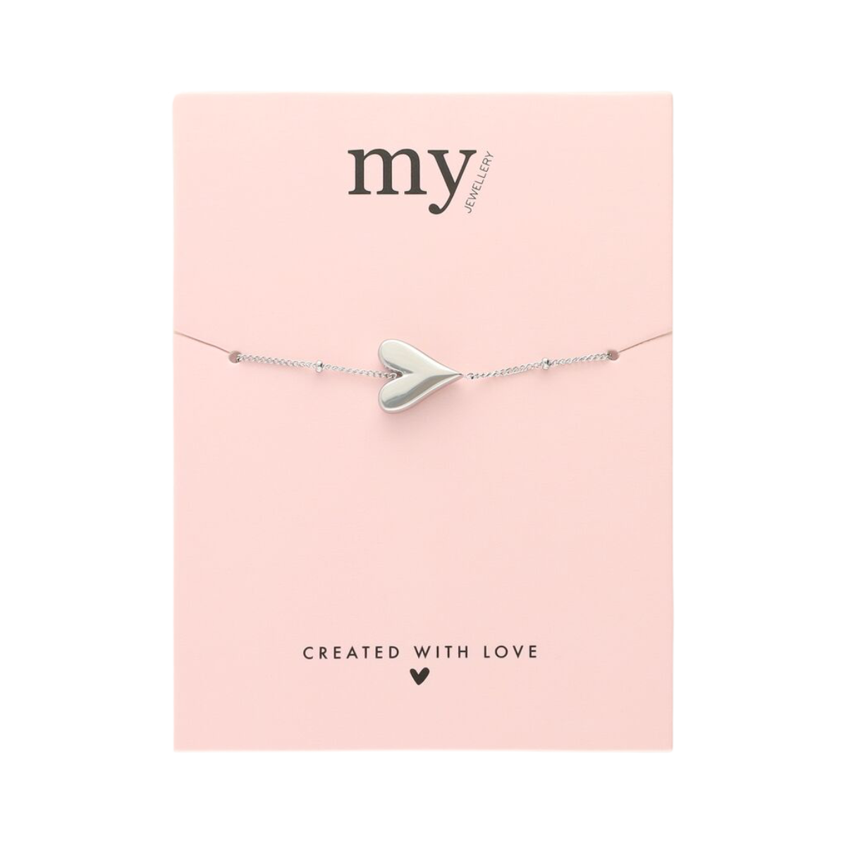 Bracelet heart horizontal - Silver