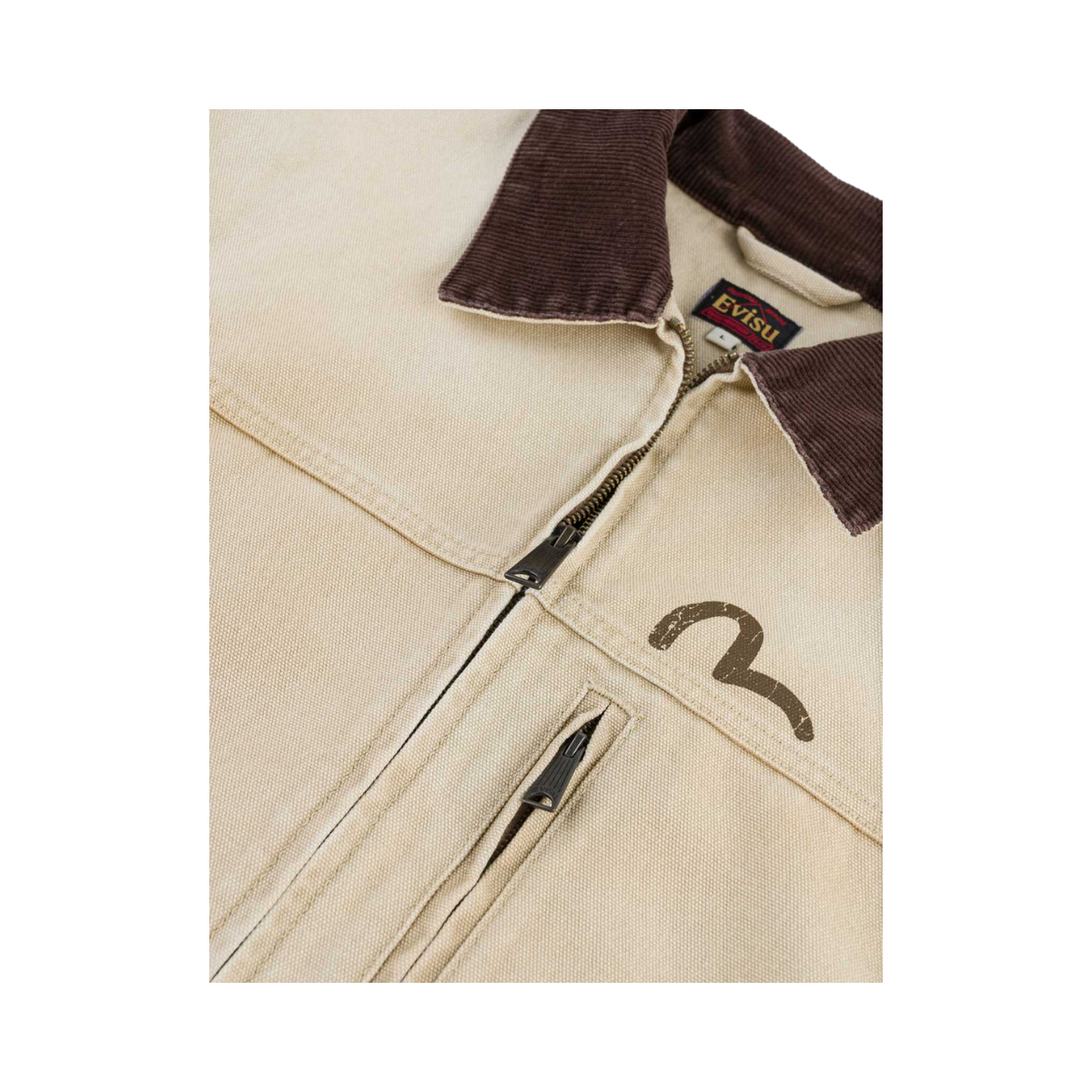 Vintage Canvas Coverall Jacket - BEIGE