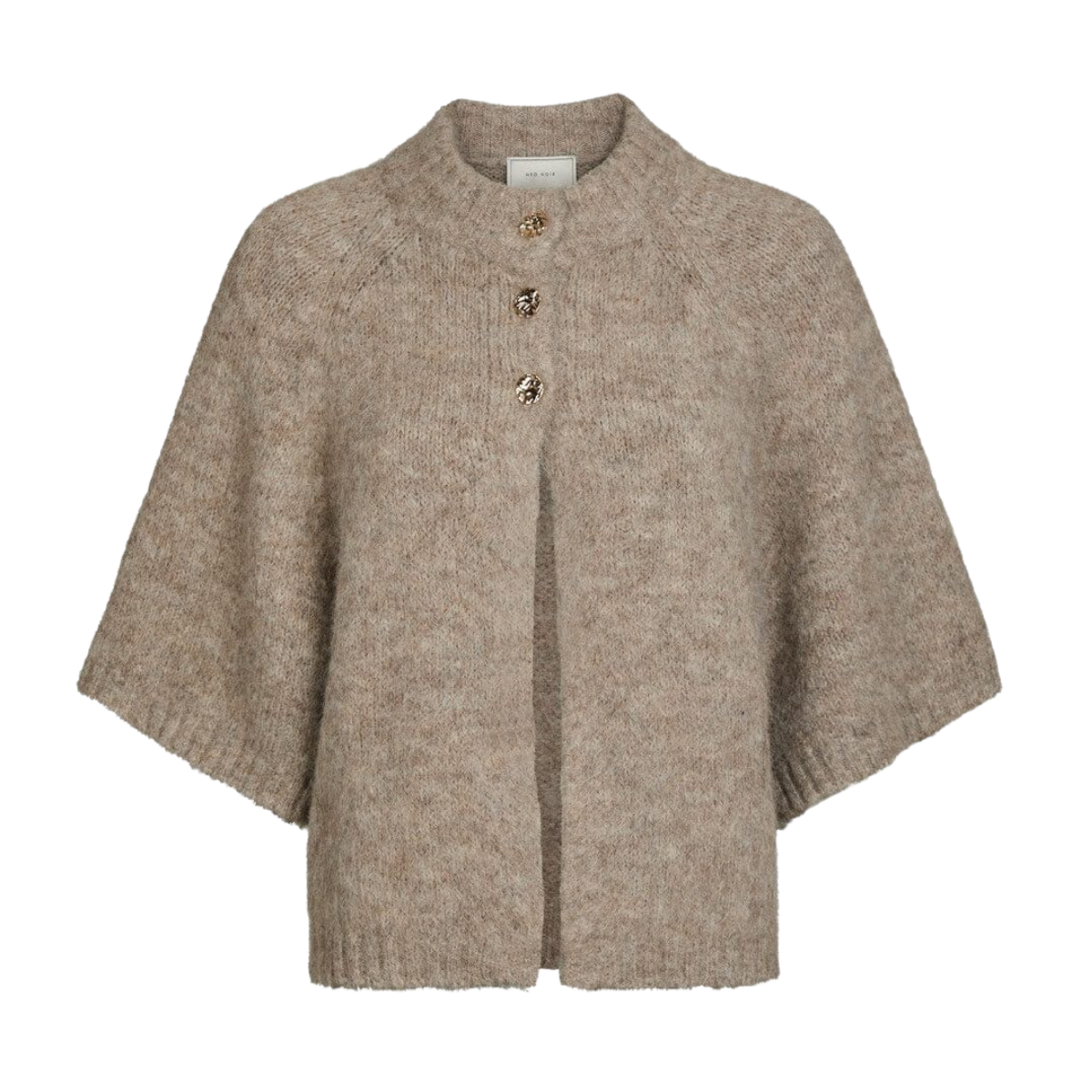 Benuta Fluffy Knit Cardigan - 976 Beige Melange