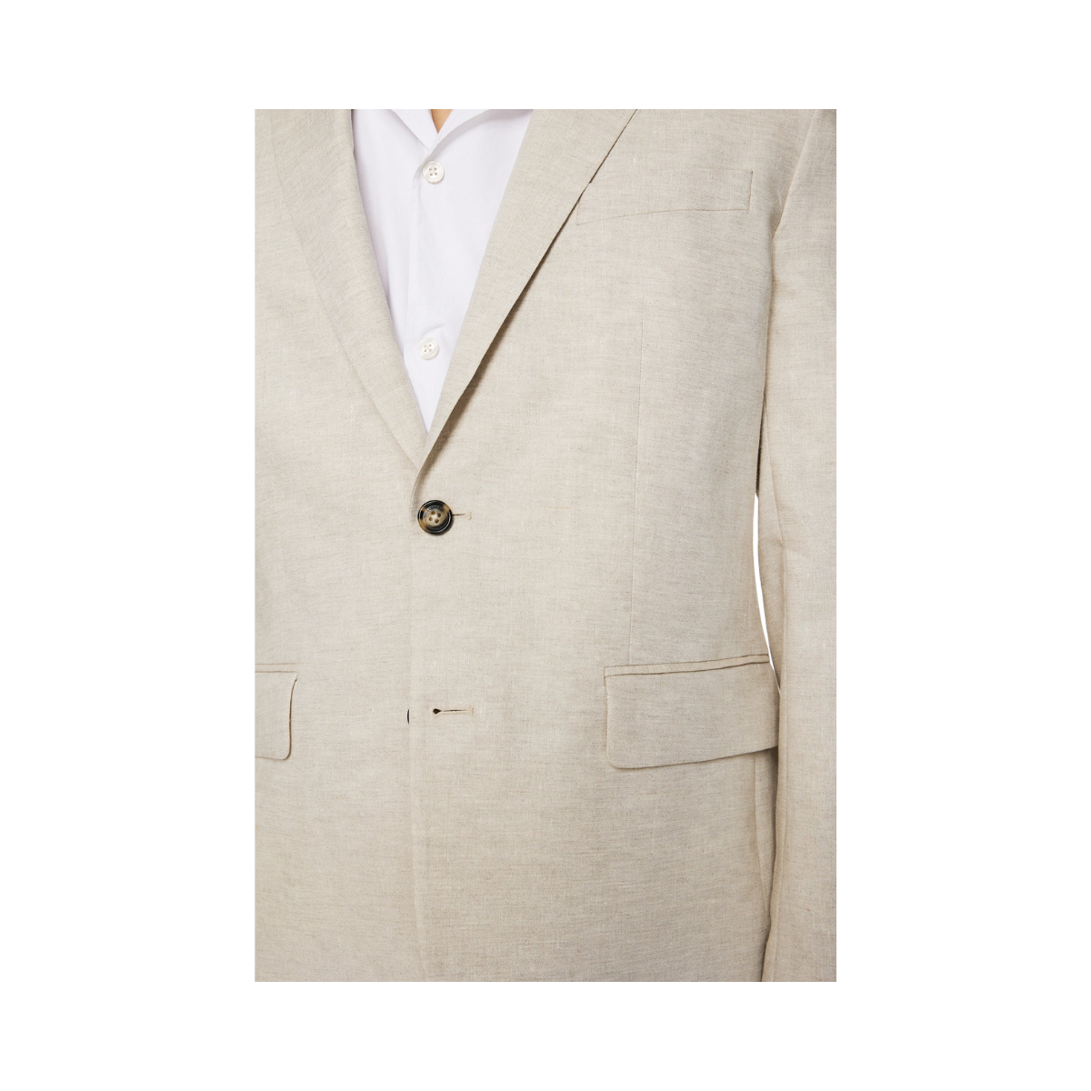 Elton U Super Linen Blazer - Moonbeam