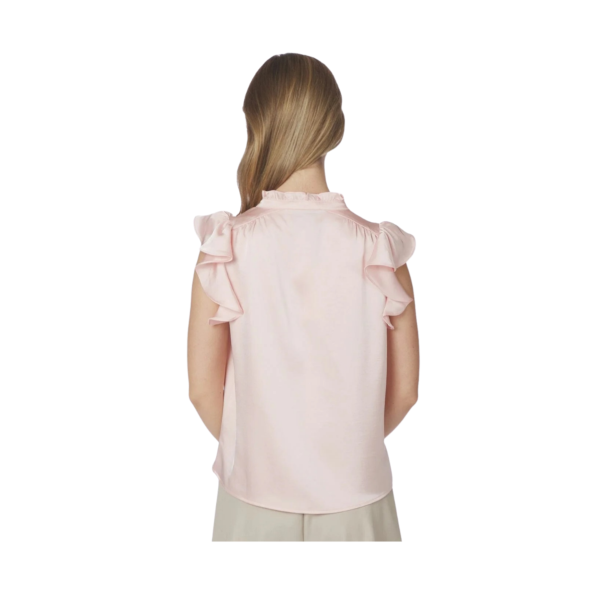 Stella Heavy Sateen Blouse - Light pink