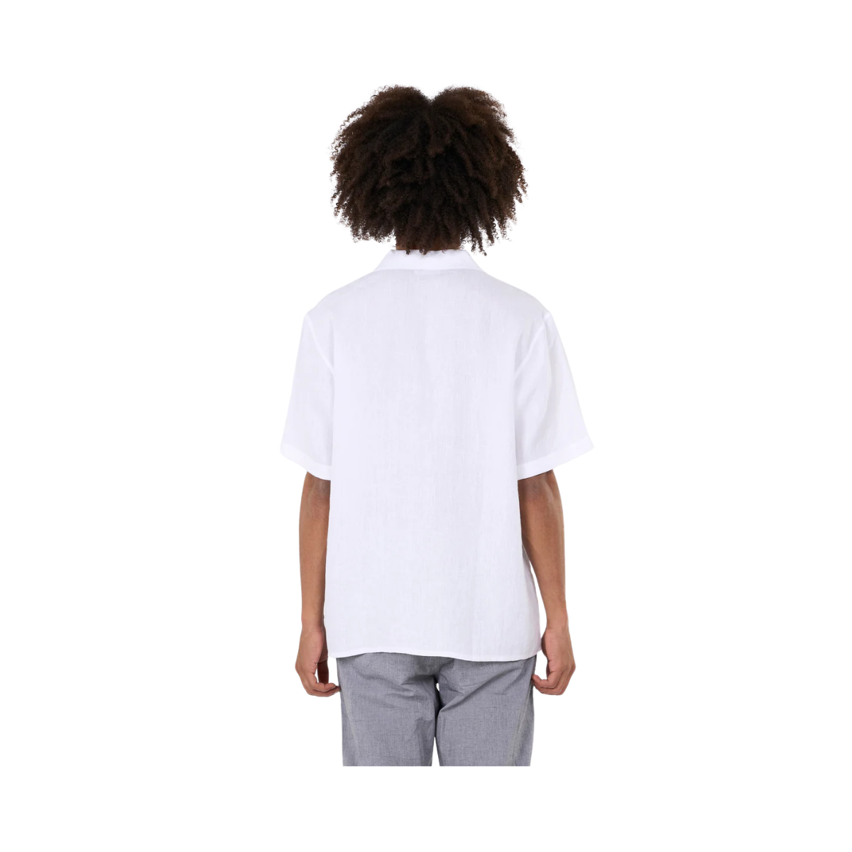 Box Short Sleeve Linen Shirt - Bright White