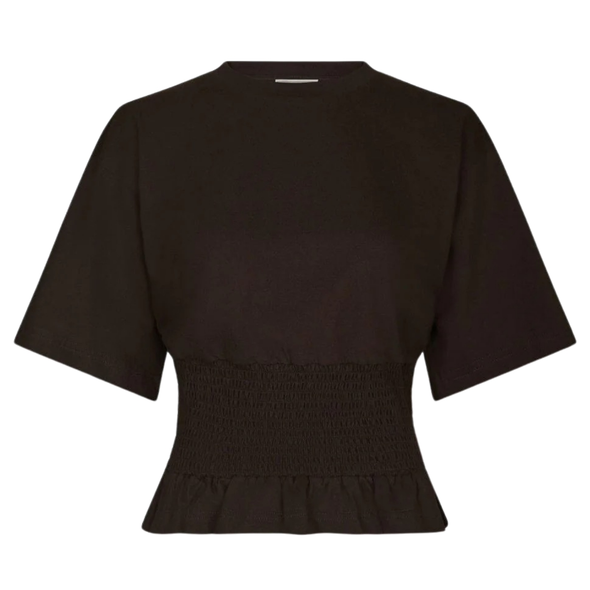 Dray Boxy Smock Tee - Dark Brown