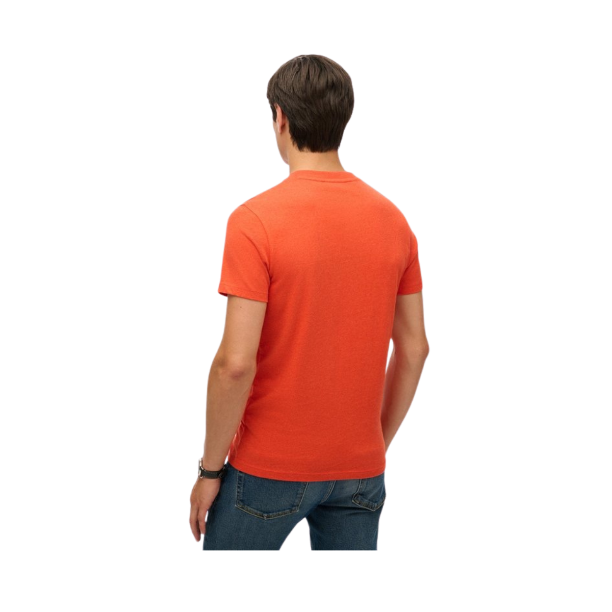 Essential Logo EMB Tee - Bright Orange Marl