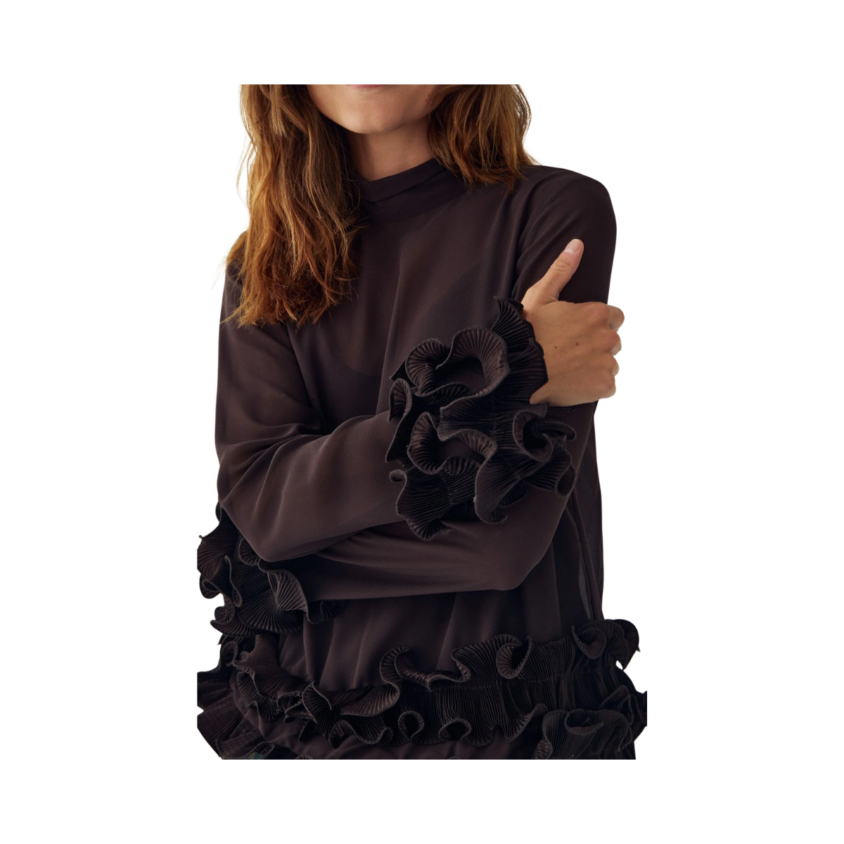 N-Latanietta Blouse - Chocolate