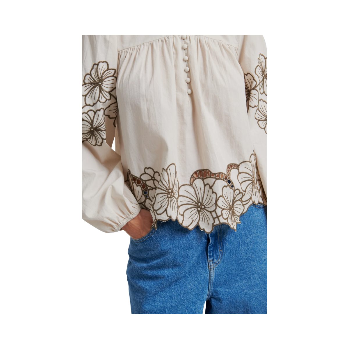 Elinor Blouse - Soft Beige