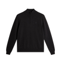 Kiyan Merino Quarter Zip - Dark Grey Melange