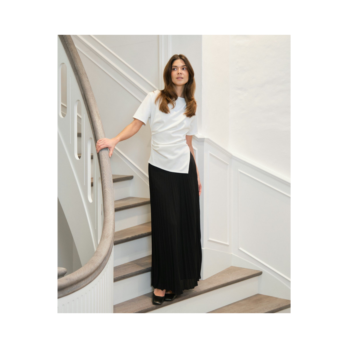 Boni Simple Plisse Skirt - Black