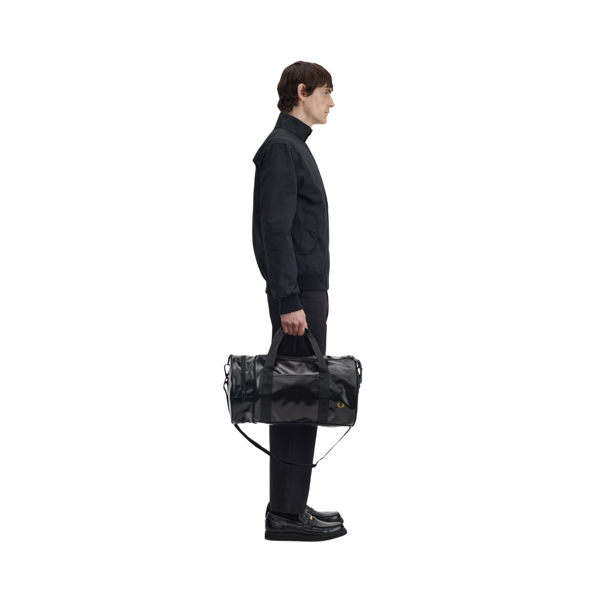 Tonal Classic Barrel Bag - Black/Gold