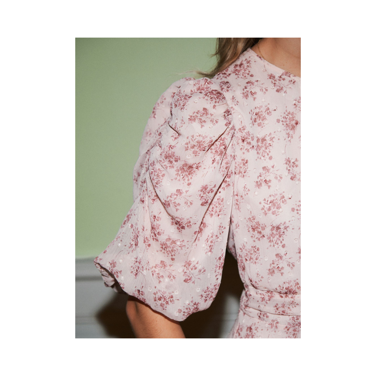 Kikka Chiffon Flower Dress - Rose