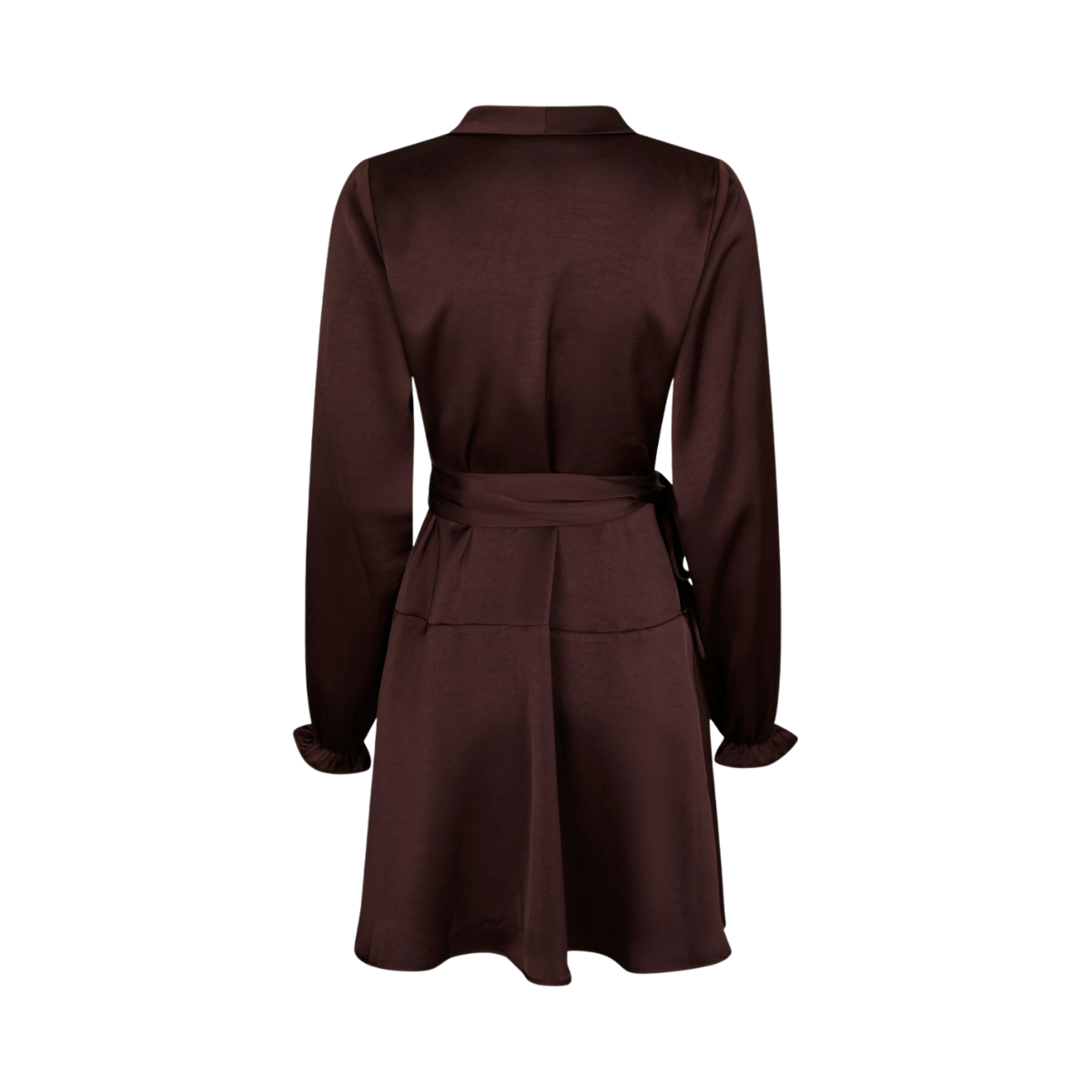 Colbie Heavy Sateen Dress - Burgundy