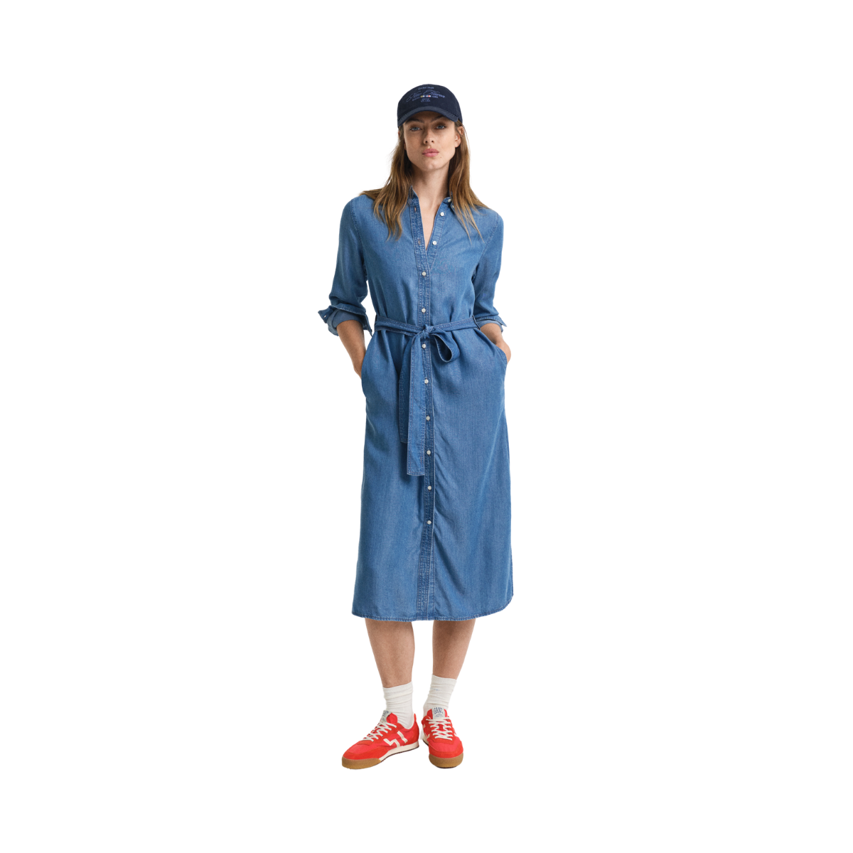 Reg Chambray Shirt Dress - Light Indigo