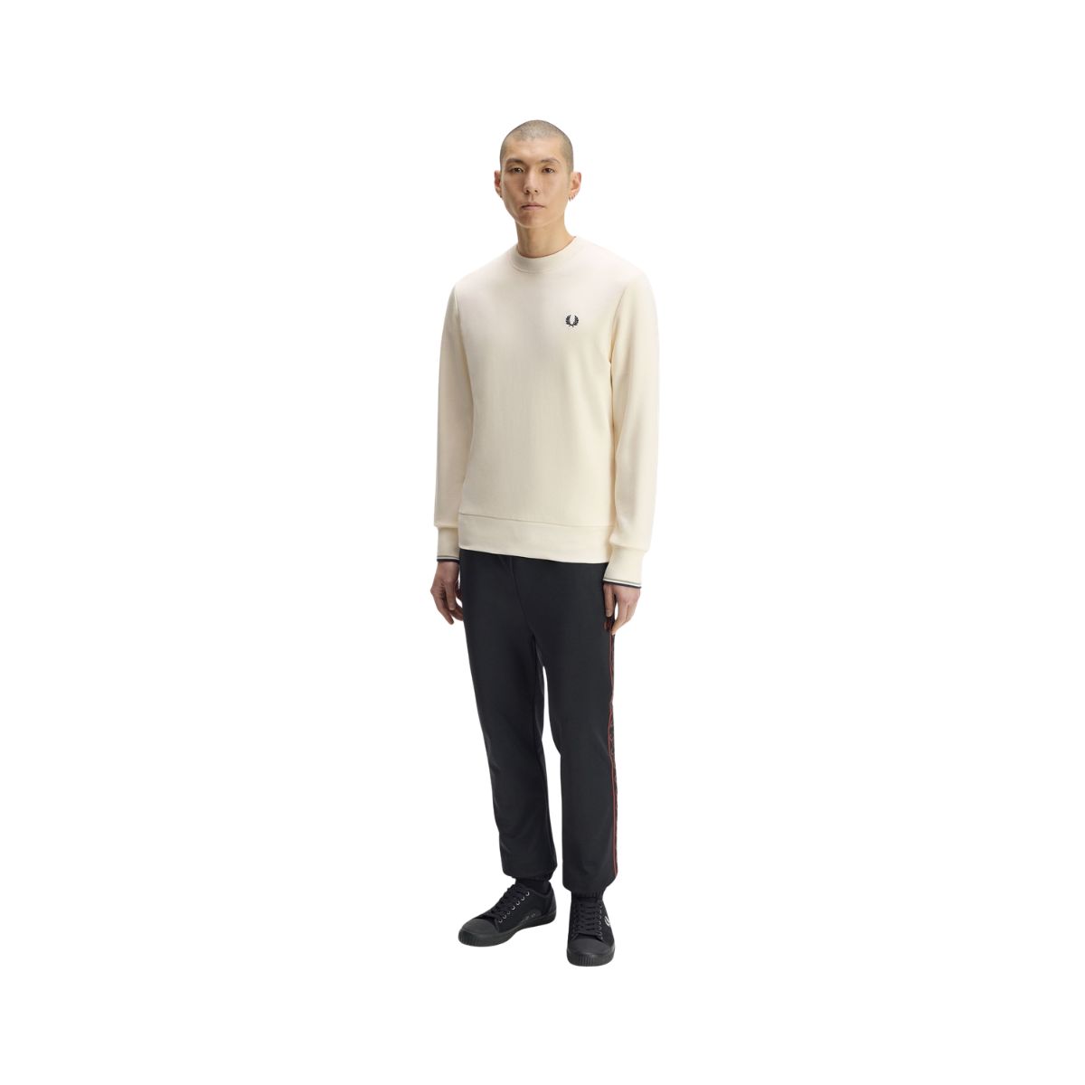 Crew Neck Sweatshirt - Ecru/Seagrass