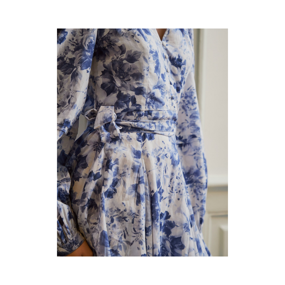Marise Print Dress - Light Blue