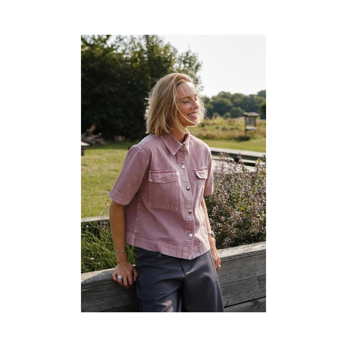 Tiki Solid Shirt - Pink