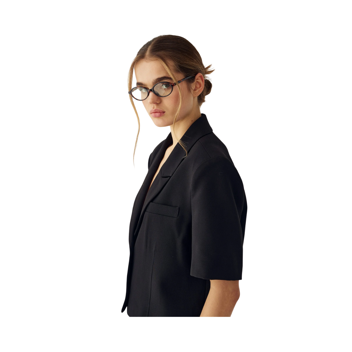 Leanne Crop Blazer - Black