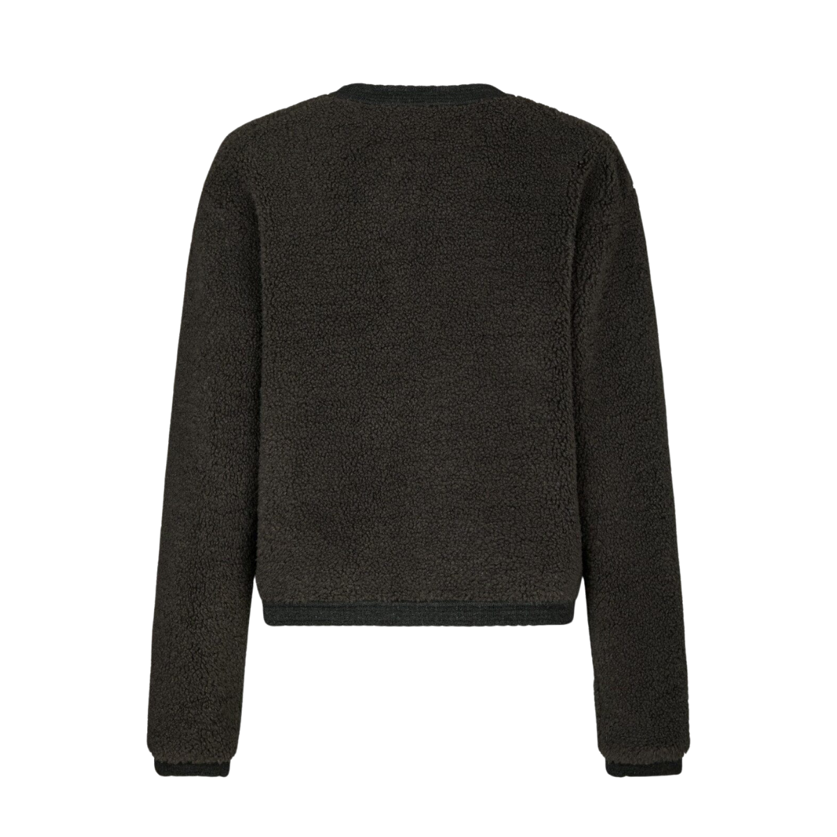 Limo Fluffy Knit Cardigan - Grey