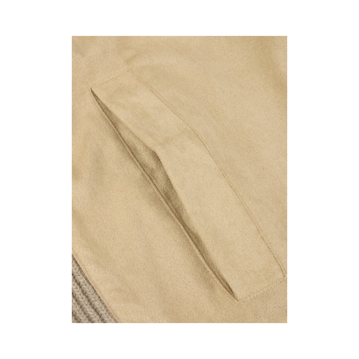 Jacket Knitted Hybrid Buttoned - Light beige