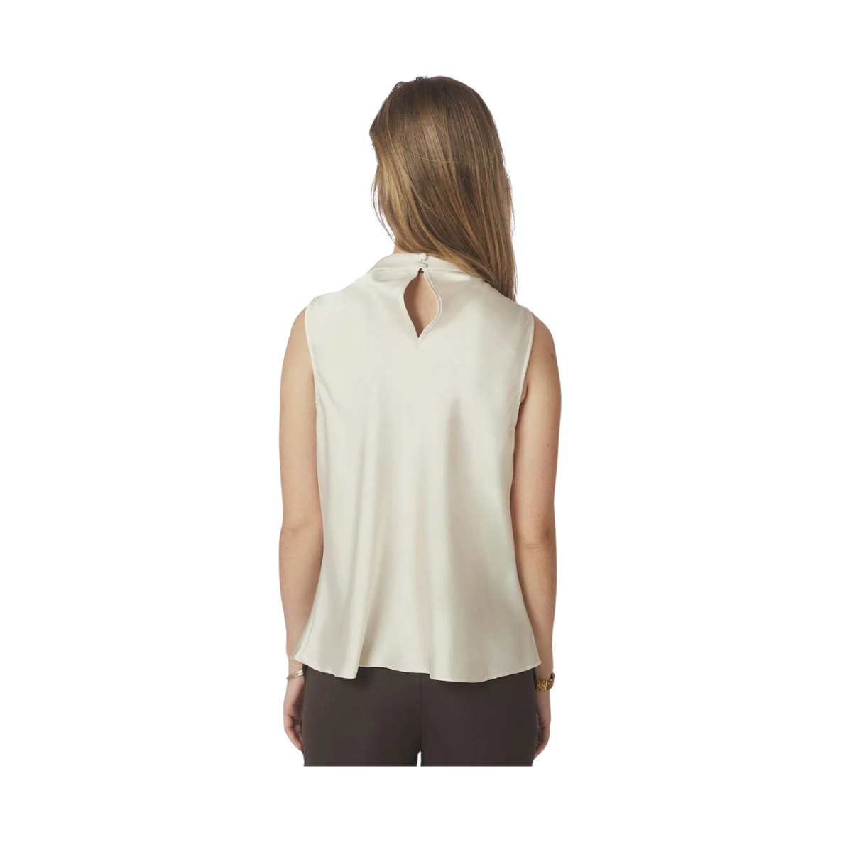 Isola Drapy Satin Top - Creme