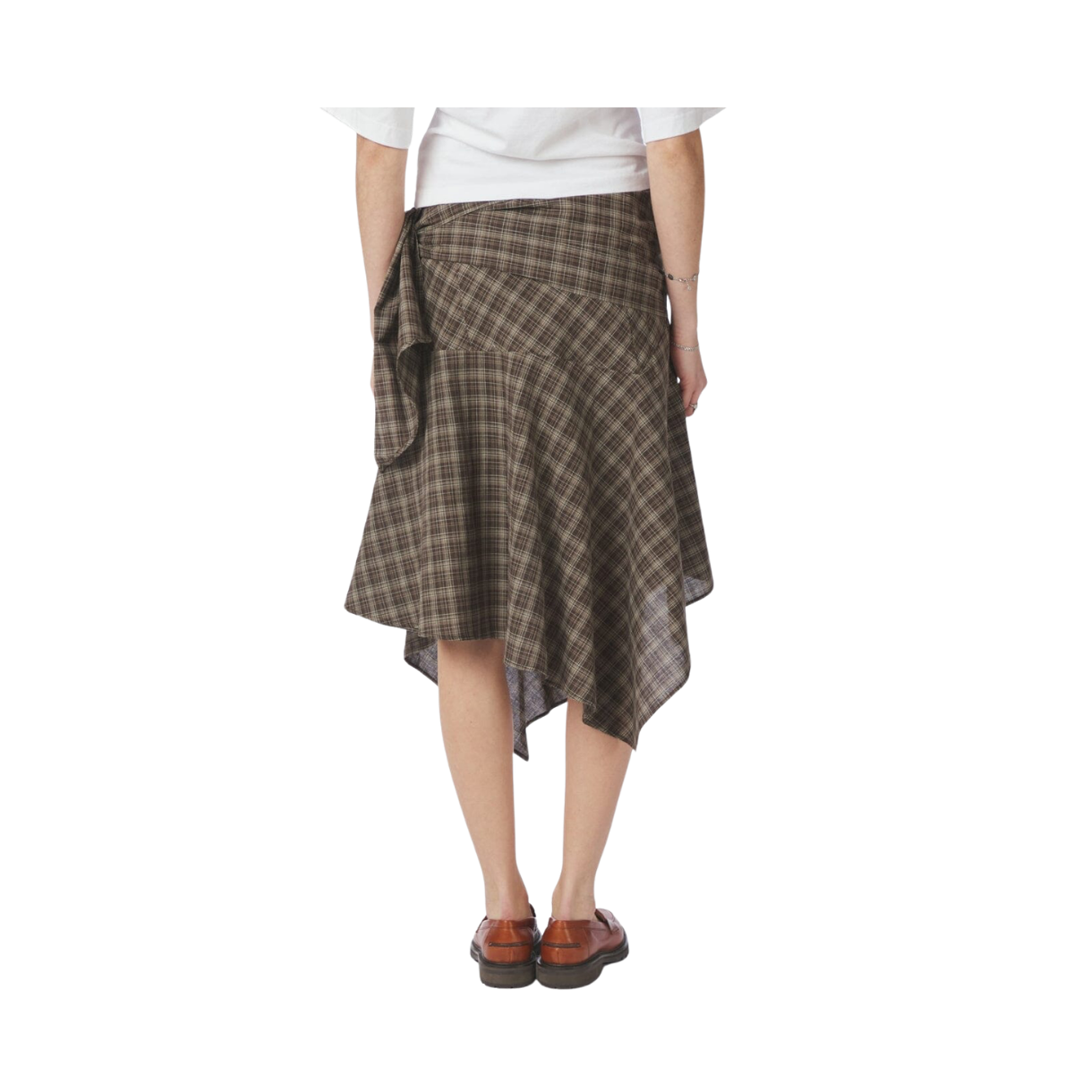 Sabella Check Skirt - Brown Check