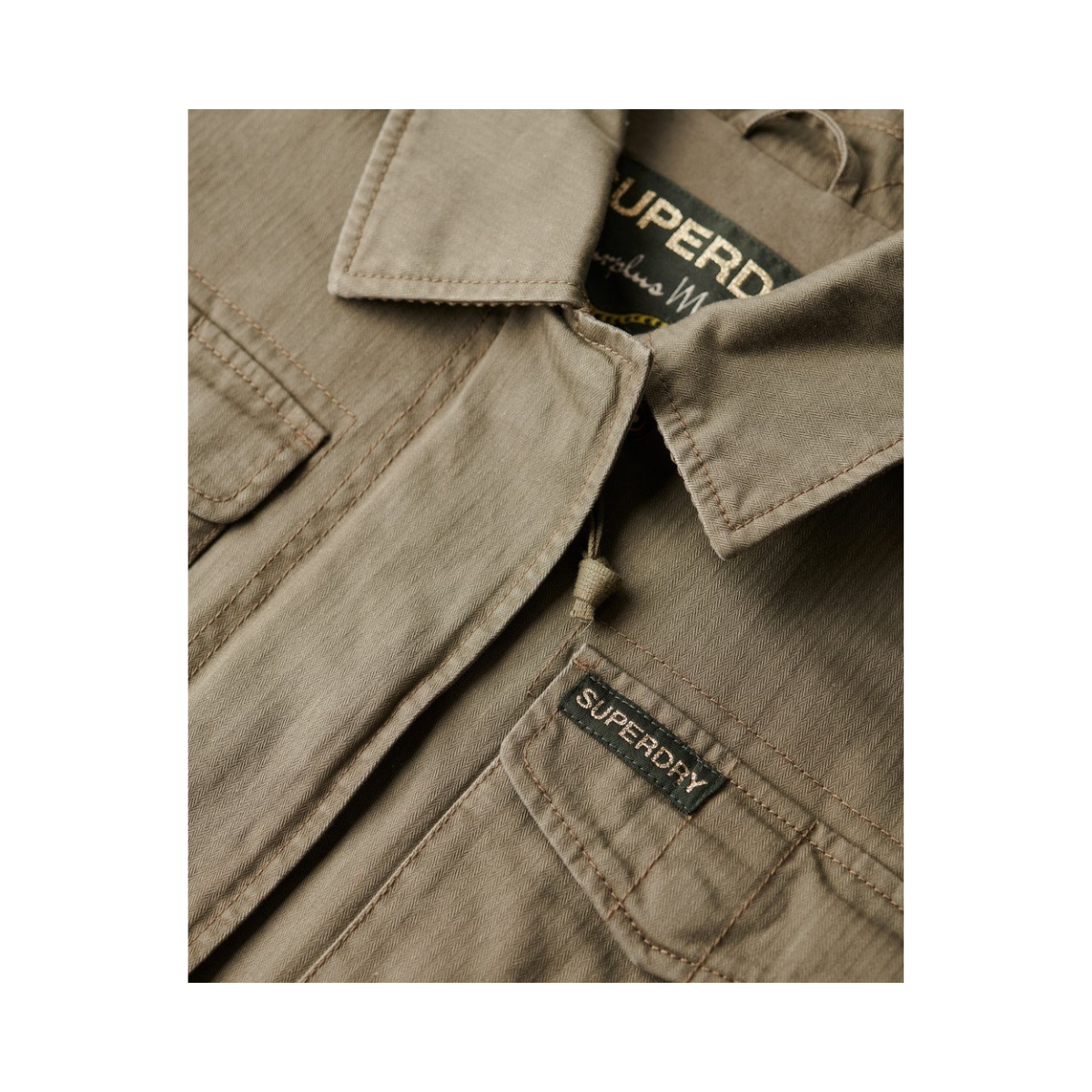 Embroidered M65 Military Jkt - Moss Khaki