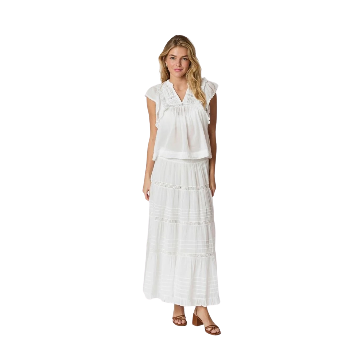Jayla S Voile Top - White
