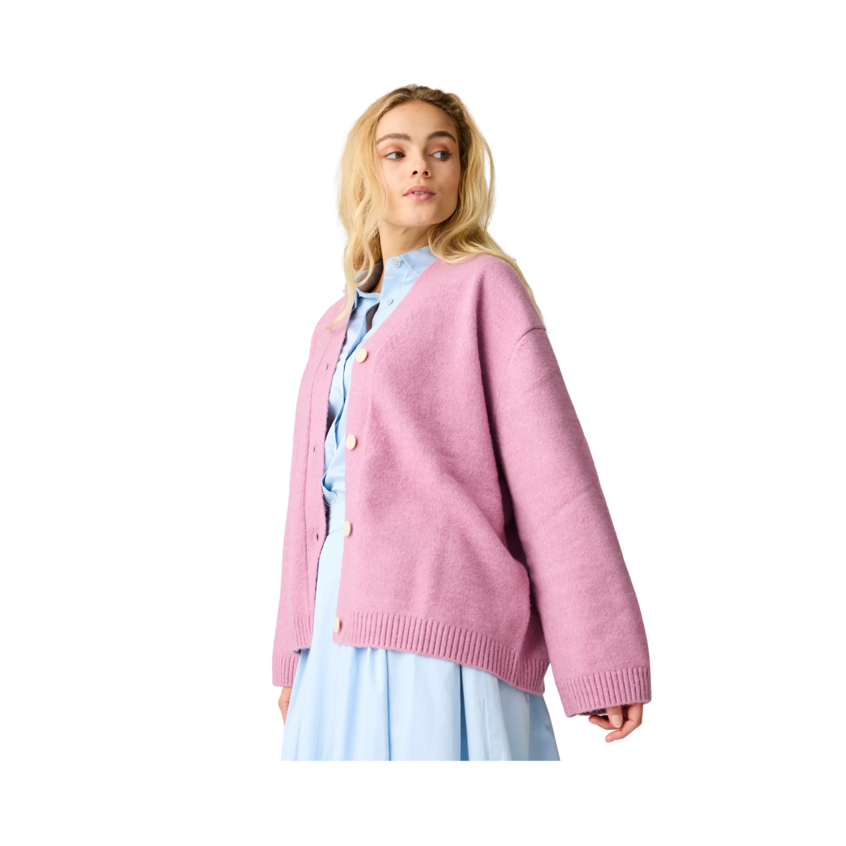 Soufflé Yarn Cardigan - Orchid Haze