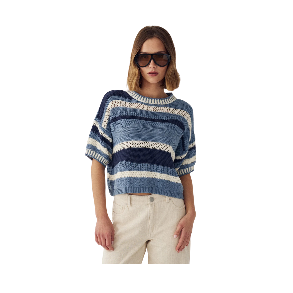 N-MARIAN KNIT - Daya Blue Stripe