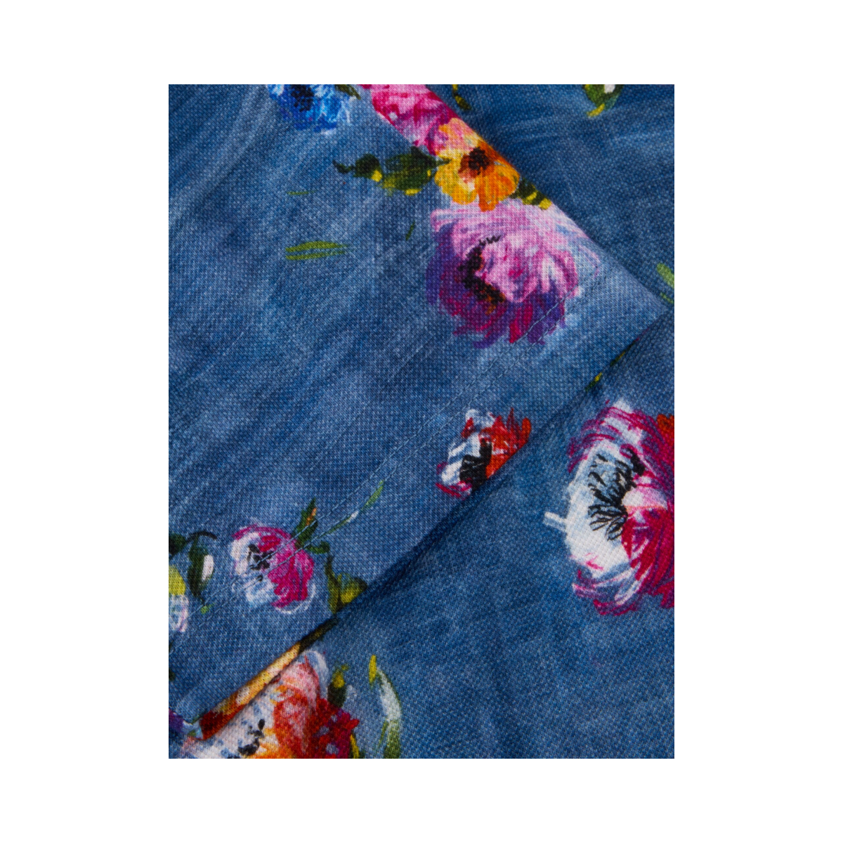 Polo Shirt Printed Pique - Dark blue pattern