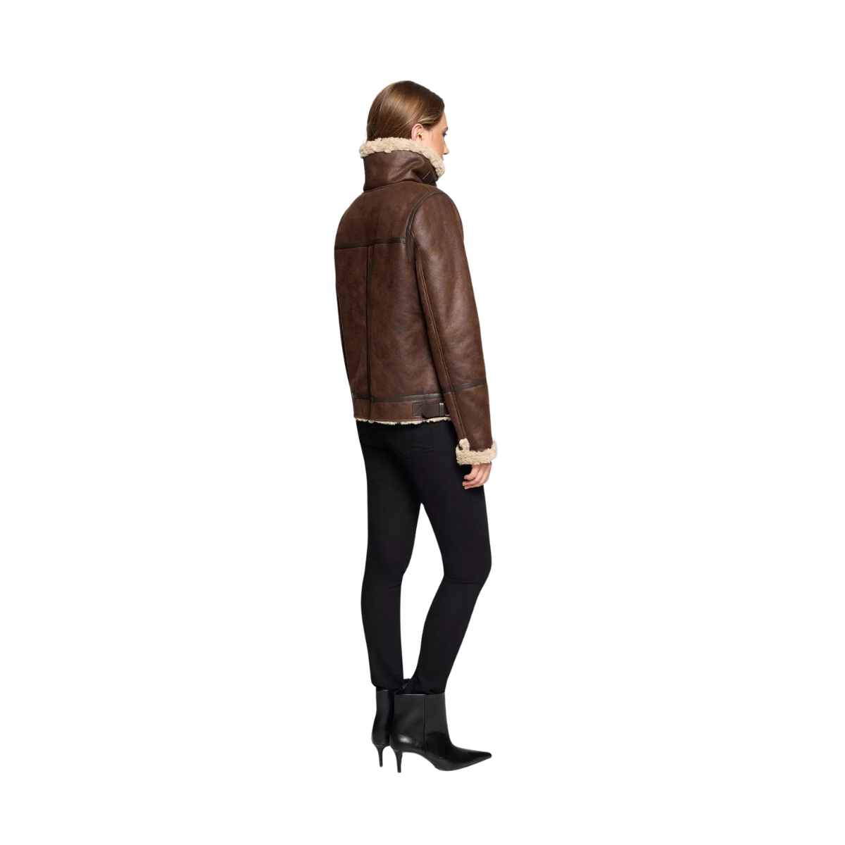 Belle Aviator Jacket - 19970 Dark Brown/Beige