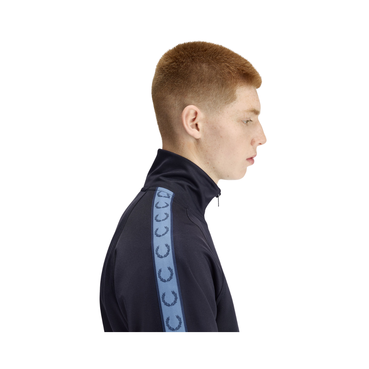 Contrast Tape Track Jacket - Navy