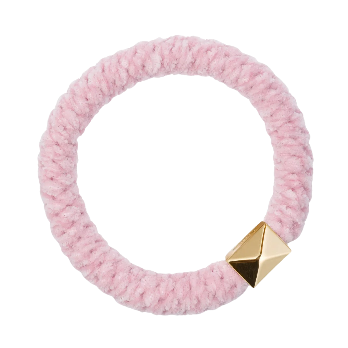 Fluffy Fat Hair Tie W/Gold - Cotton Candy