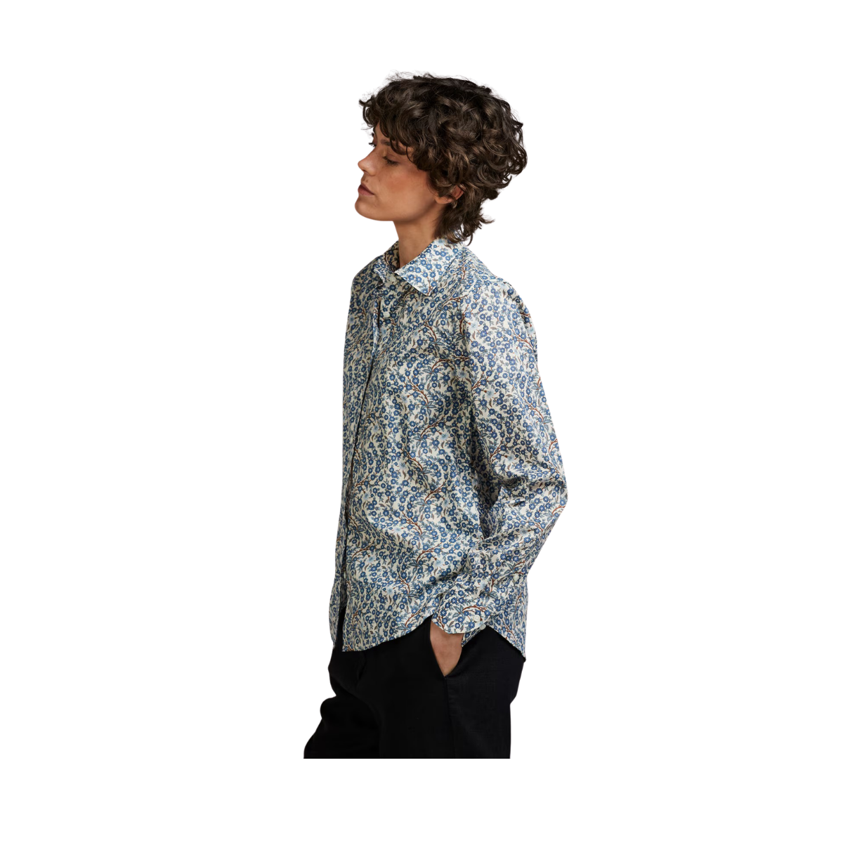 Siri Shirt - Blue Pattern
