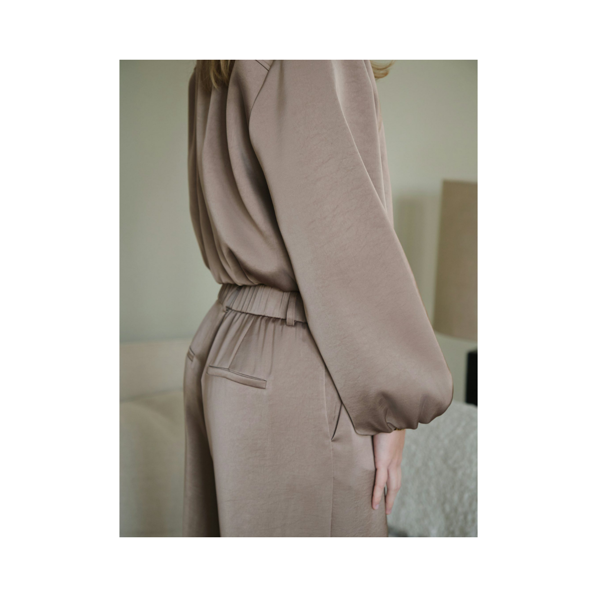 Emmett Heavy Sateen Pants - Dark Taupe