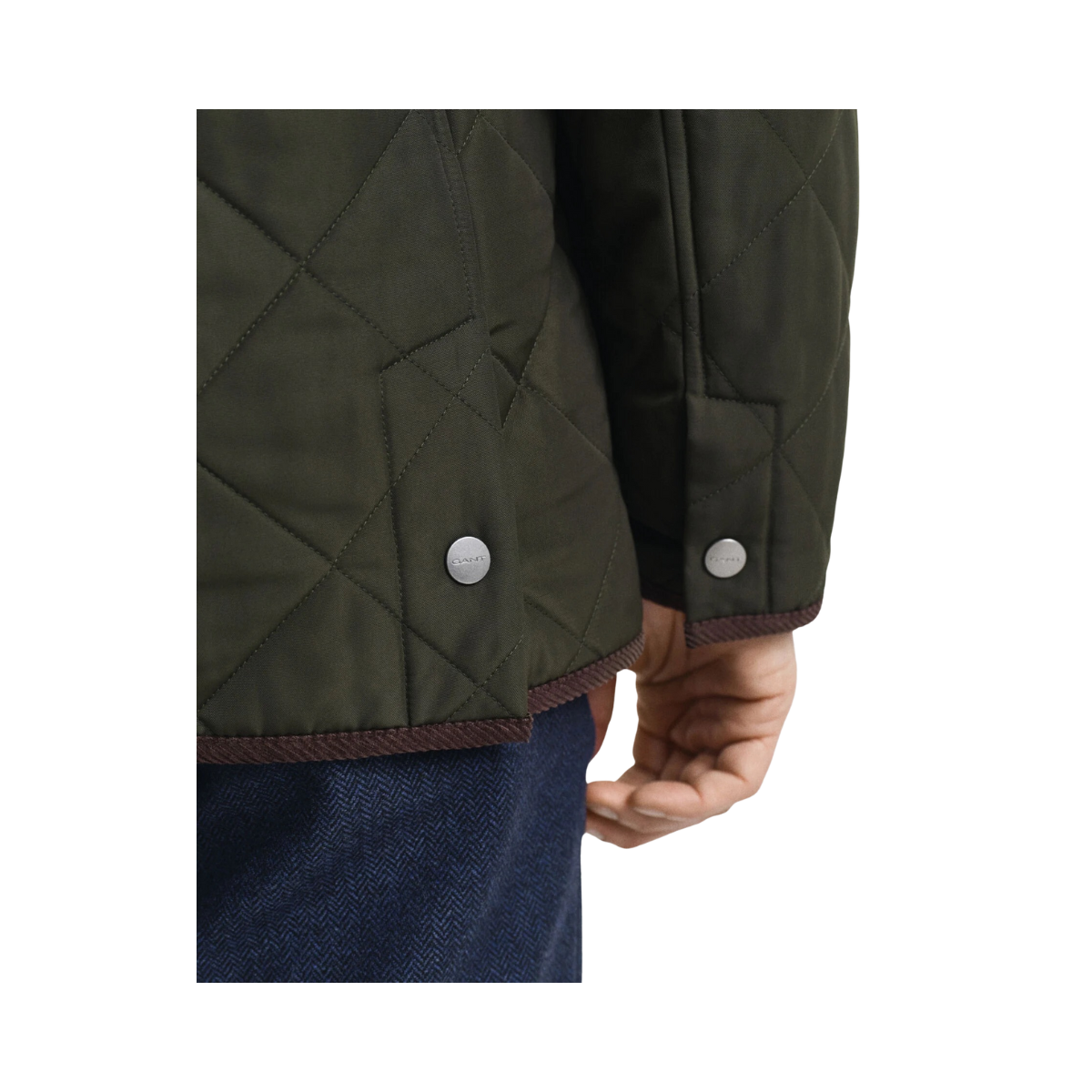 Quilted Fleece Jacket - 368 Dark Moss Green