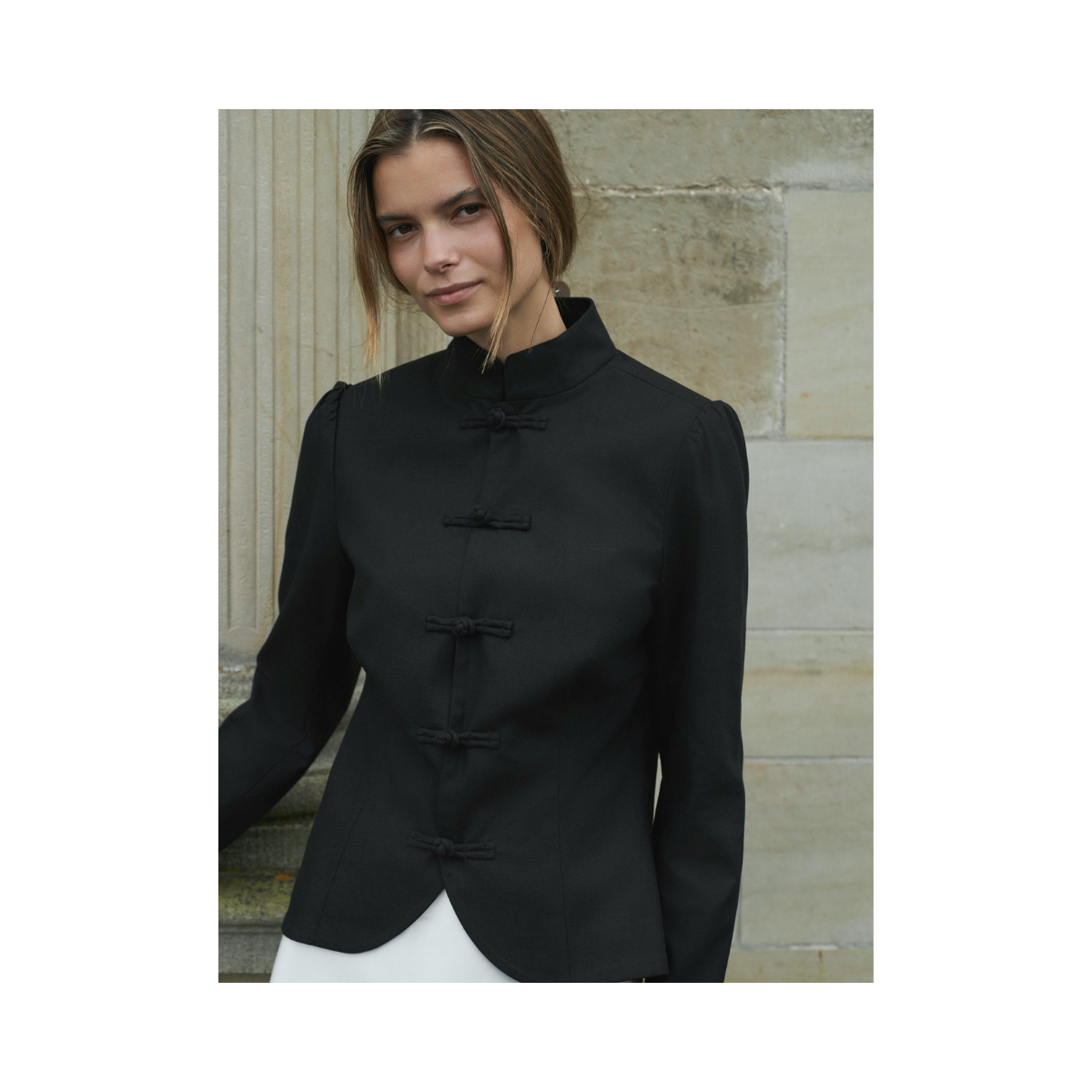 Ardena Linen Blazer - 100 Black