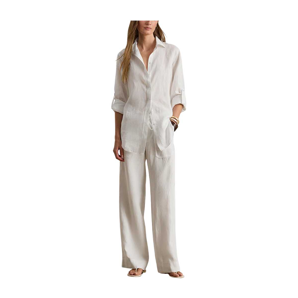 Jovonie Wide Leg Pant - White