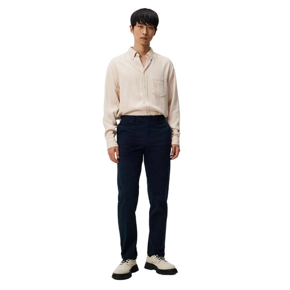 Lois Cloud Satin Pants - Navy