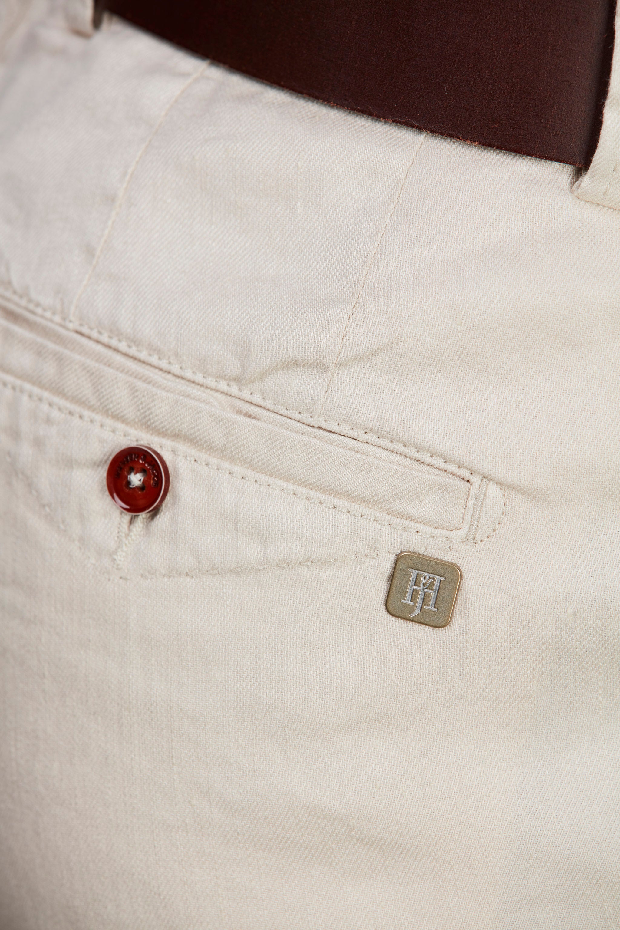 COTTON/LINEN CHINO MIKI STRETCH - Irish White