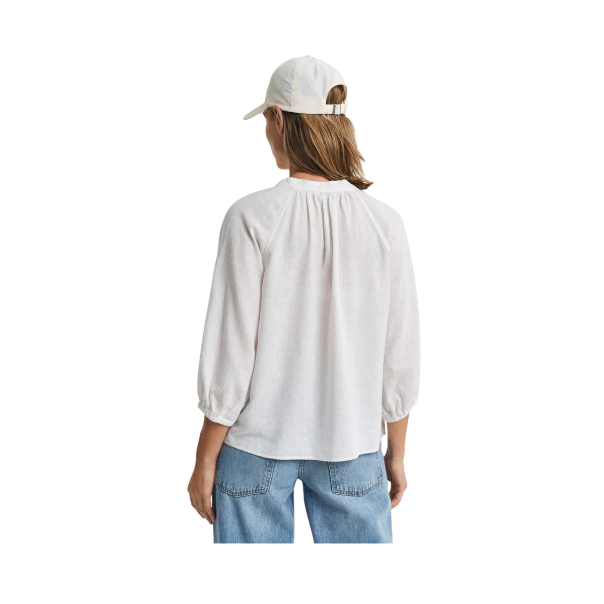 LINEN SS BLOUSE - White