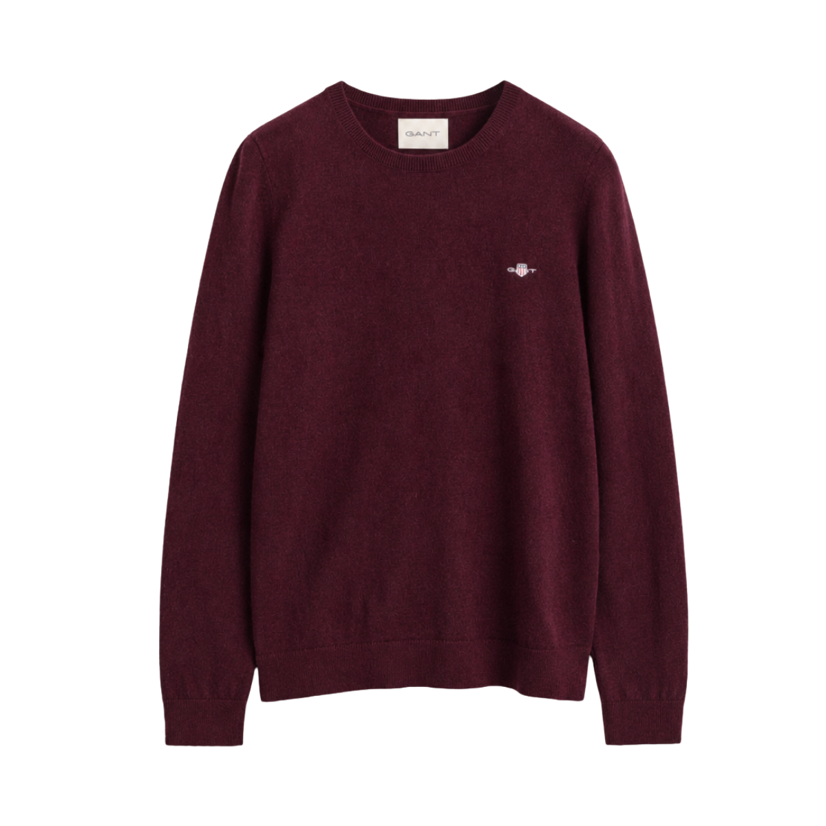 Wool Cotton C-Neck - Darkened Wine