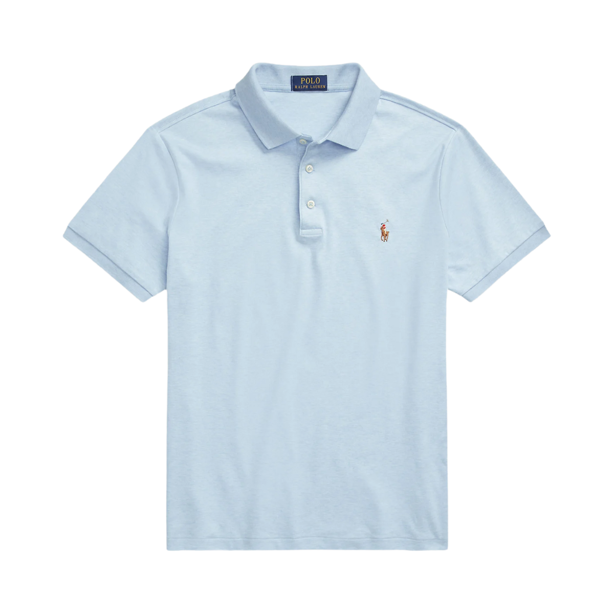 Custom Slim Fit Soft Cotton Polo Shirt - Office Blue Heather