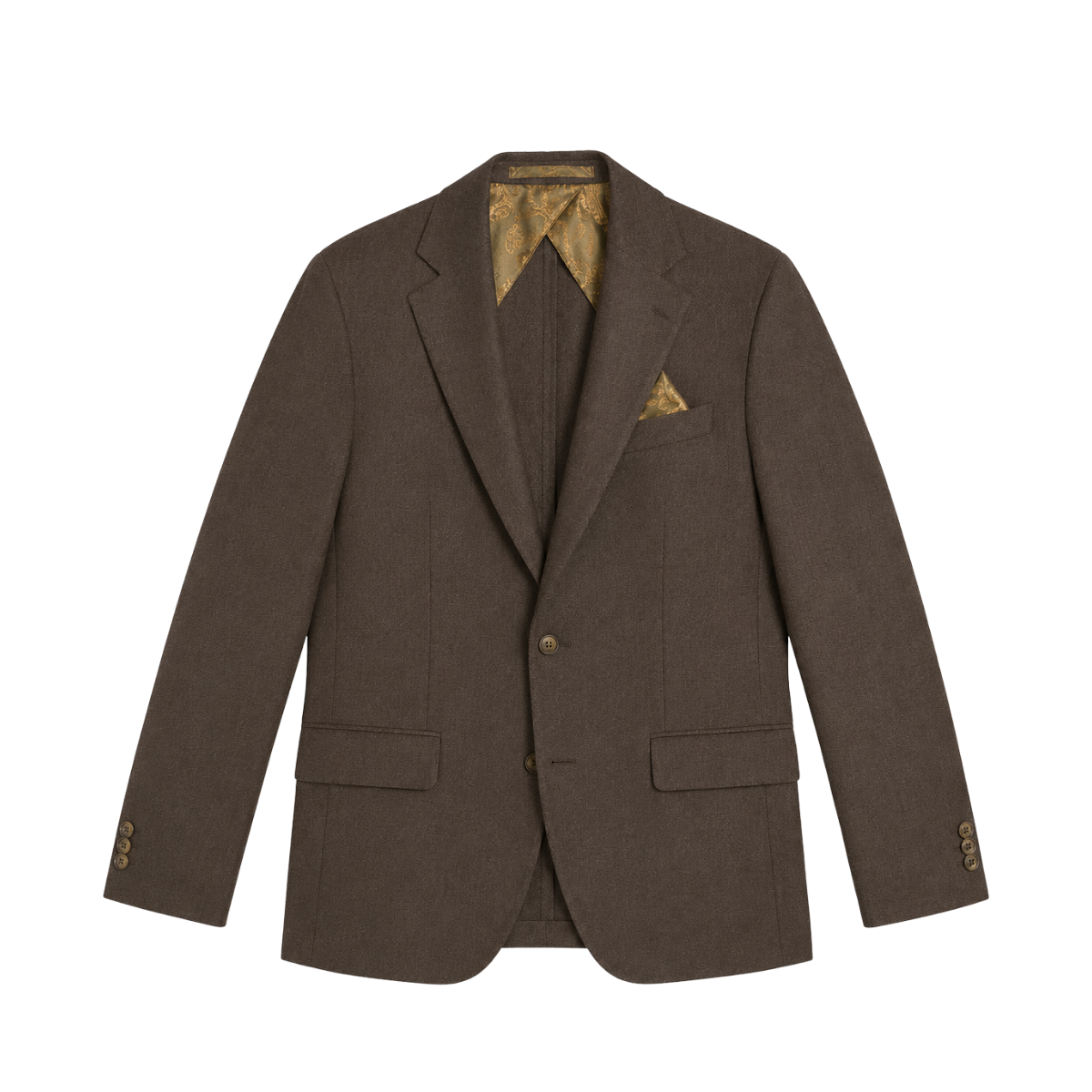 6135 Hopsack Sherman Napoli - Dark Brown